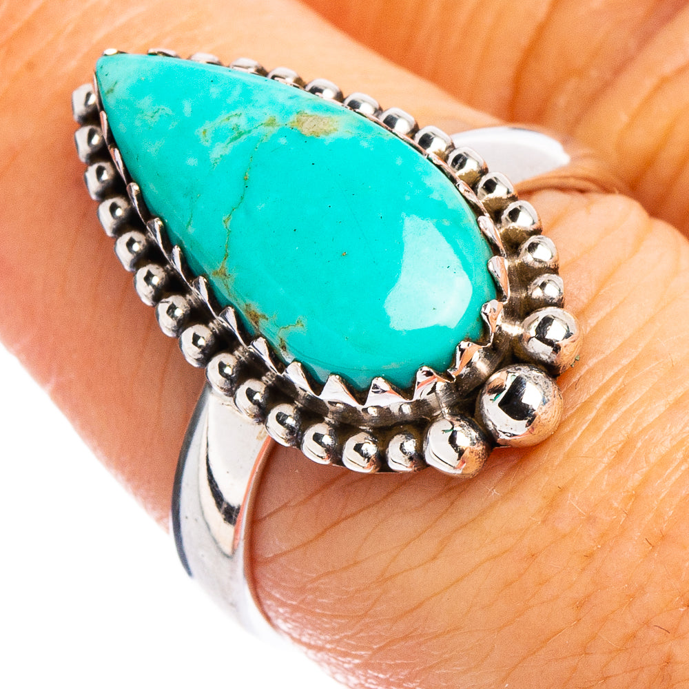Rare Kingman Turquoise Ring Size 8 (.925 Sterling Silver)