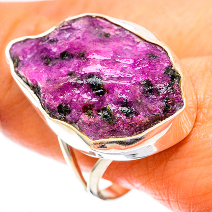 Large Rough Ruby Zoisite Ring Size 11 (925 Sterling Silver) RING137921