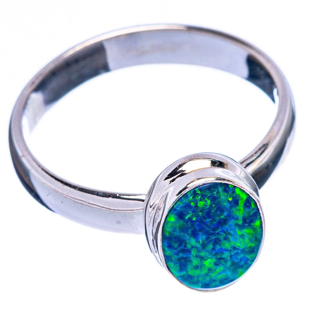 Doublet Opal Ring Size 7.25 (925 Sterling Silver) R146693