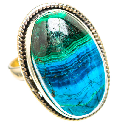 Malachite In Chrysocolla Ring Size 8 (925 Sterling Silver) RING139037