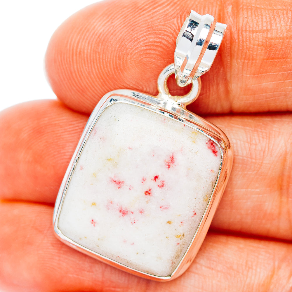 Cinnabar Pendant 1 1/4" (.925 Sterling Silver)