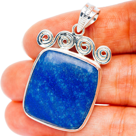 Sodalite Pendant 1 5/8" (.925 Sterling Silver)