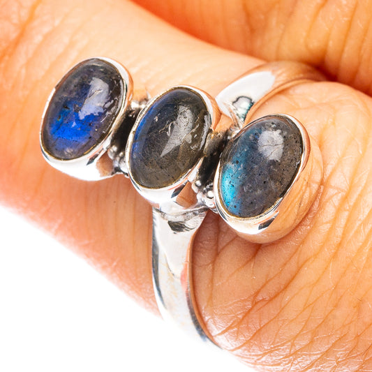 Labradorite Dainty Ring Size 7 (925 Sterling Silver) R5281