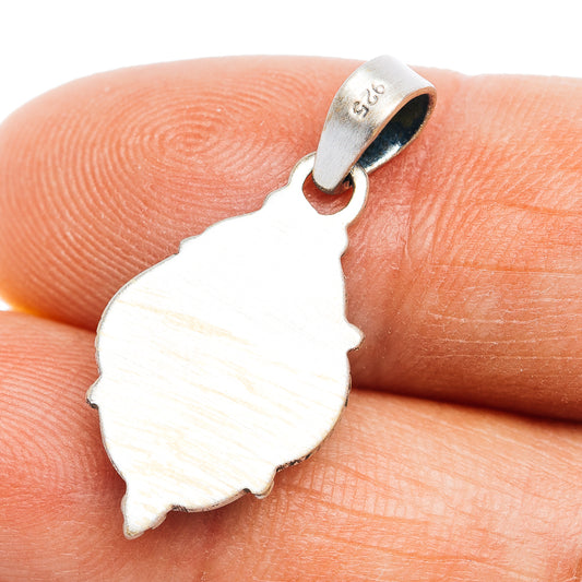 Sterling silver pendant back with Southwestern map silhouette and round bail