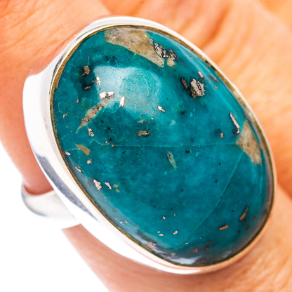 Premium Persian Turquoise Ring Size 8 Adjustable (.925 Sterling Silver)