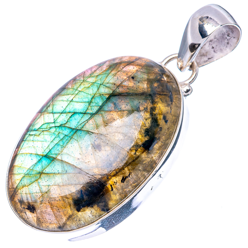Labradorite Pendant 1 3/4" (925 Sterling Silver) P43196