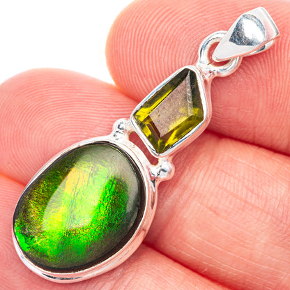 Canadian Ammolite Pendant 1 1/2" (925 Sterling Silver) PD39855