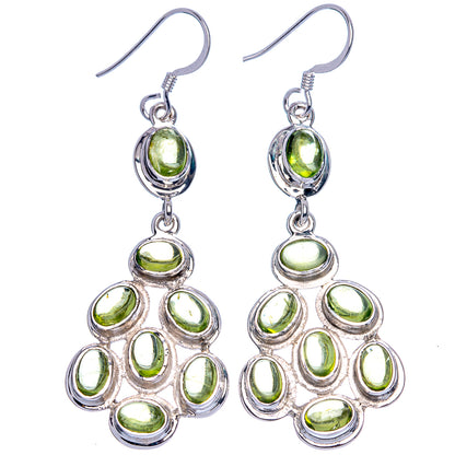 Signature Peridot Earrings 2 1/8" (925 Sterling Silver) E1177