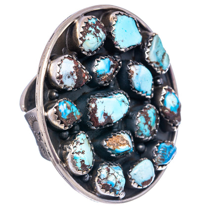 Exclusive Golden Hills Turquoise Ring Size 7 Adjustable (.925 Sterling Silver)