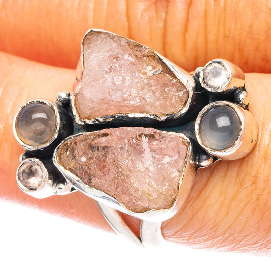 Rose Quartz 925 Sterling Silver Ring Size 7.25 (925 Sterling Silver) R6191