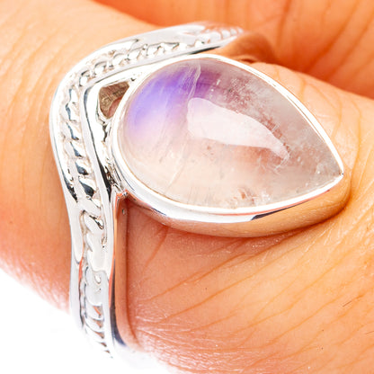 Premium Rainbow Moonstone Ring Size 6.75 (925 Sterling Silver) R1824