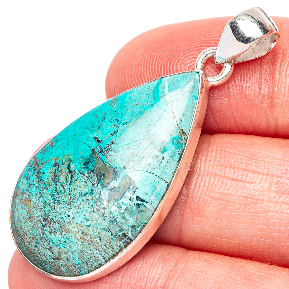 Shattuckite Pendant 1 5/8" (925 Sterling Silver) P43044