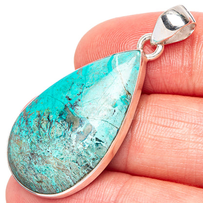 Shattuckite Pendant 1 5/8" (925 Sterling Silver) P43044