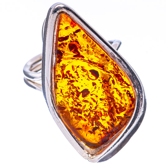Baltic Amber Ring Size 7 (925 Sterling Silver) R1859