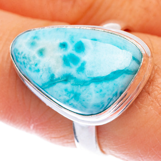 Larimar Ring Size 8.75 (925 Sterling Silver) R144644