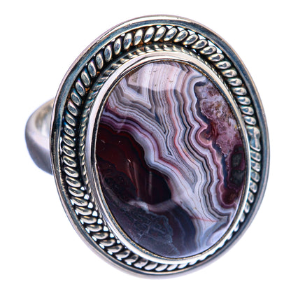 Crazy Lace Agate Ring Size 6 (925 Sterling Silver) R142439