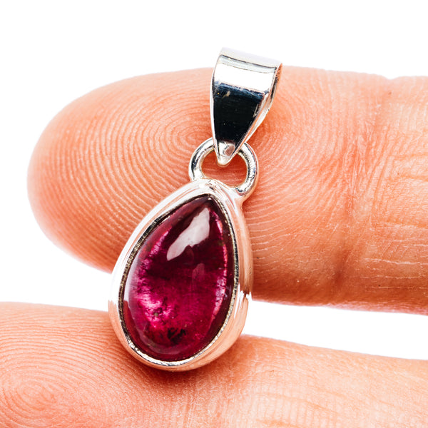 Premium Pink Tourmaline Pendant 7/8" (.925 Sterling Silver)