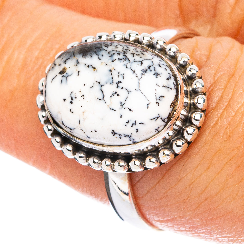 Dendritic Opal Ring Size 8 (925 Sterling Silver) R8277