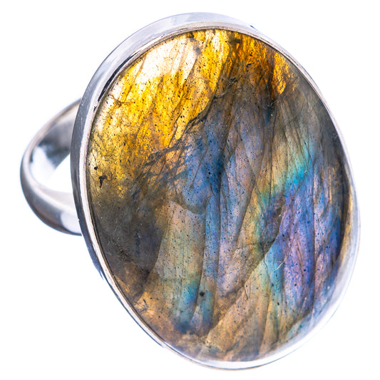 Labradorite Ring Size 7.5 (925 Sterling Silver) R4699