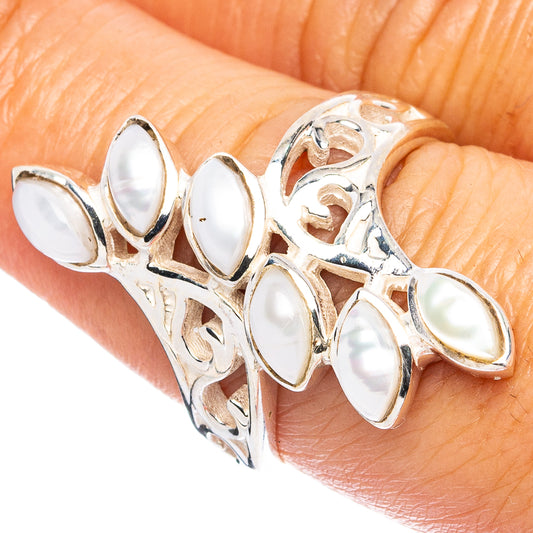 Cultured Pearl Ring Size 7.75 (925 Sterling Silver) R4787