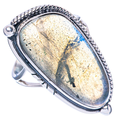 Premium Labradorite Ring Size 9 (925 Sterling Silver) R2586