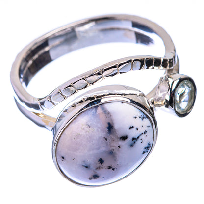 Premium Dendritic Opal, White Quartz Ring Size 6 (925 Sterling Silver) R141779