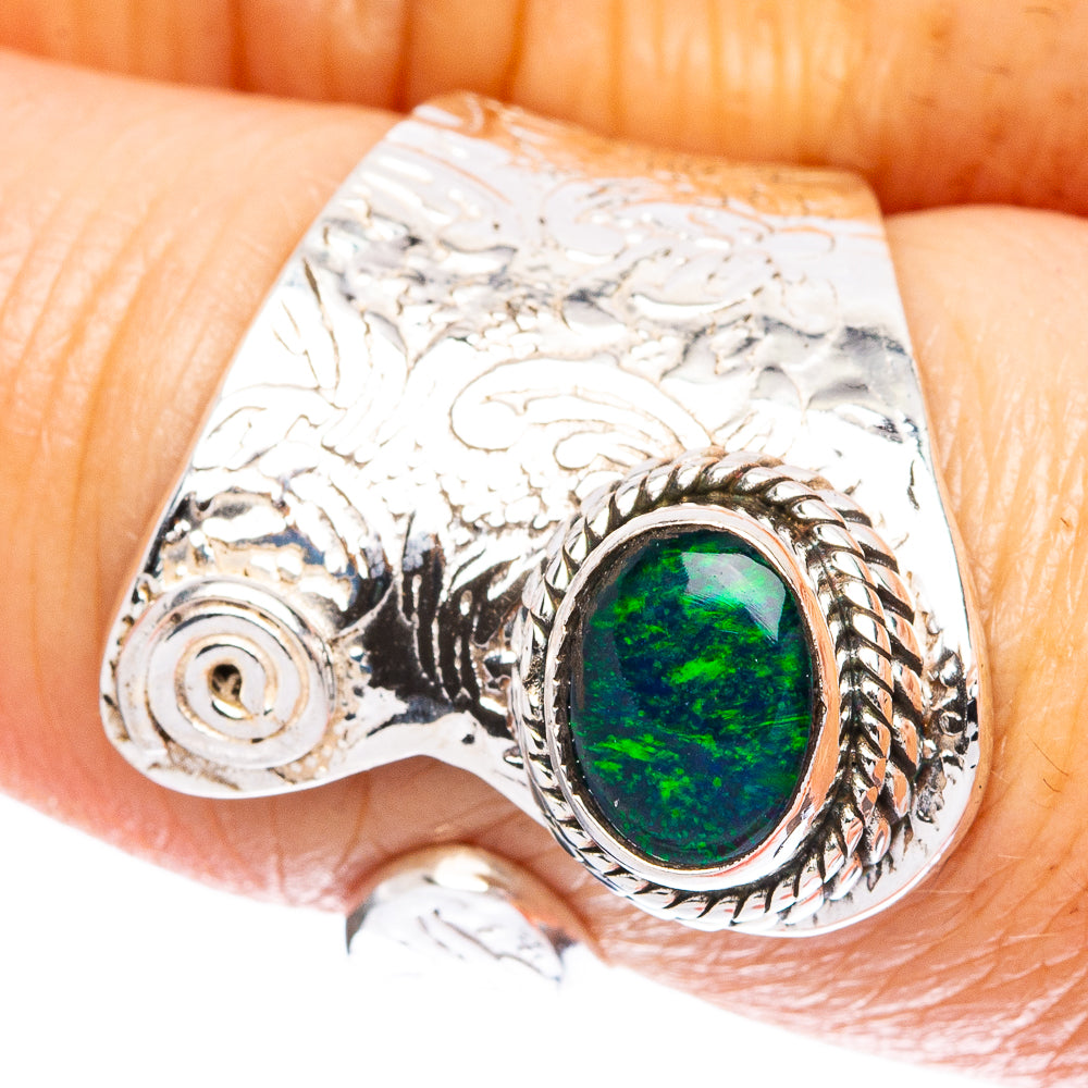 Rare  Doublet Opal Ring Size 6.75 (925 Sterling Silver) R3662