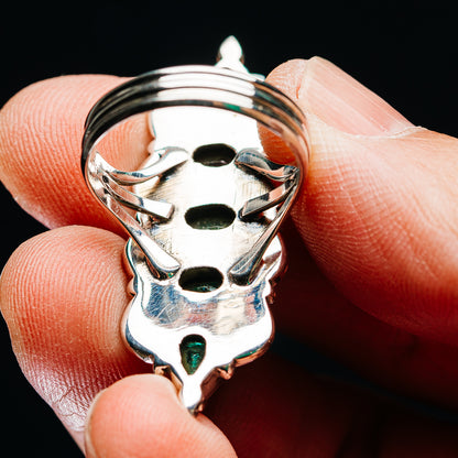 Exclusive 5-Gemstone Faceted Zambian Emerald Ring Size 7 (.925 Sterling Silver)