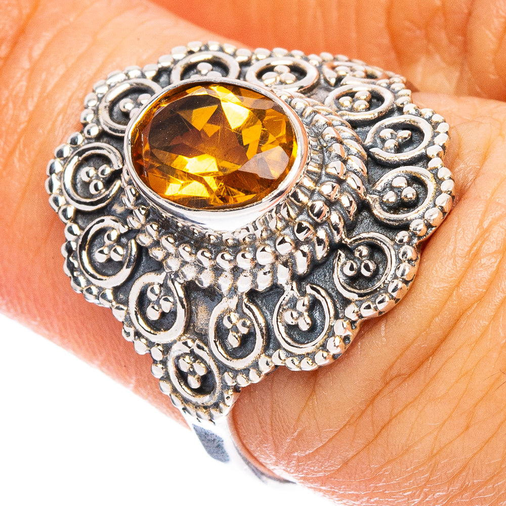 Citrine Ring Size 7 (925 Sterling Silver) R7963