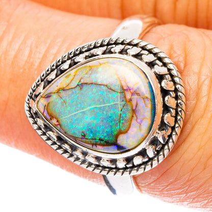 Rare Sterling Opal Ring Size 7 (925 Sterling Silver) R4629