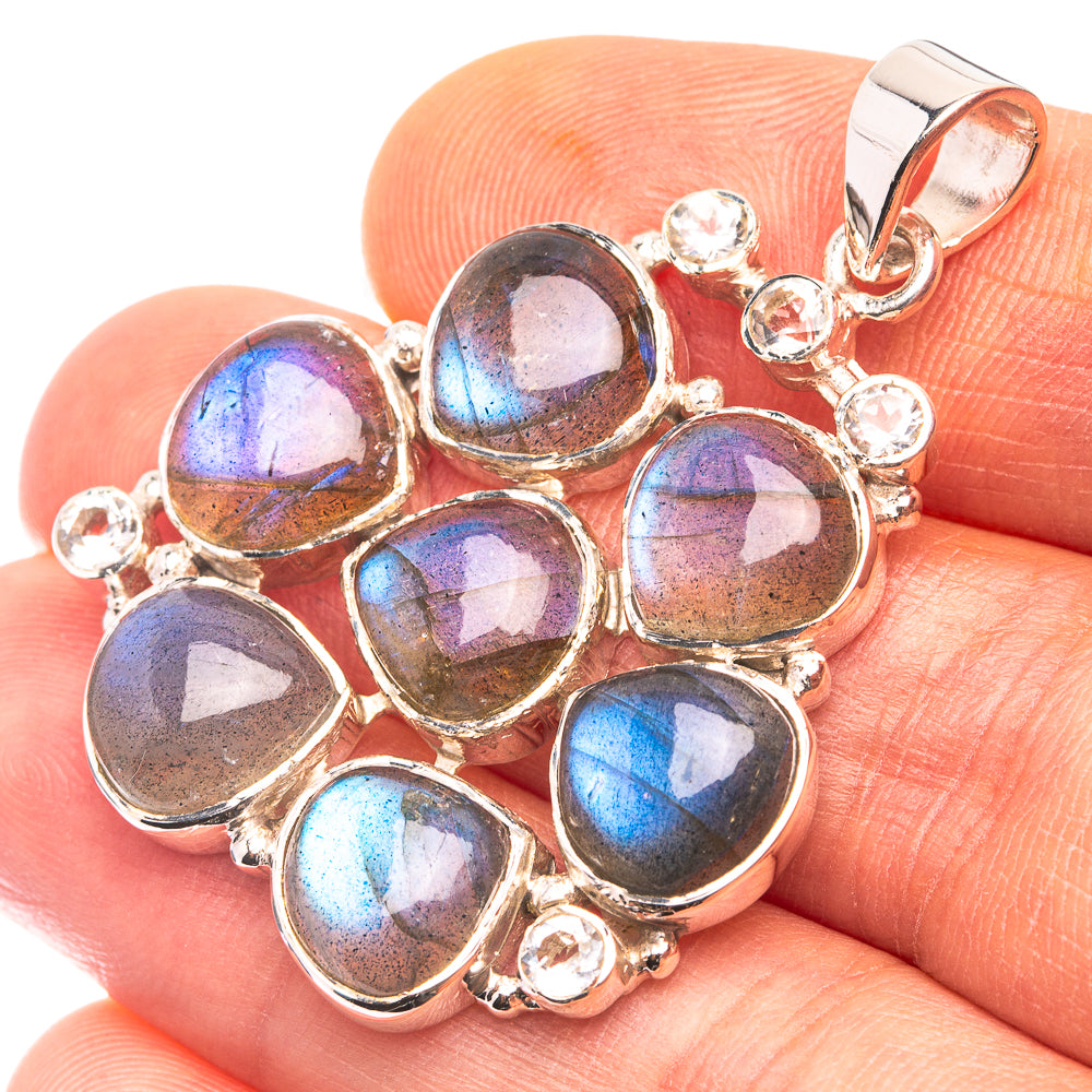Signature Labradorite Pendant 1 5/8" (925 Sterling Silver) P38718