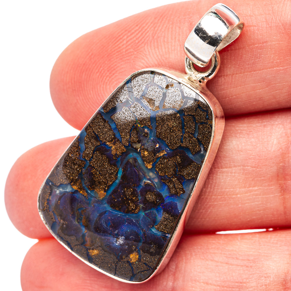 Boulder Opal Pendant 1 5/8" (.925 Sterling Silver)