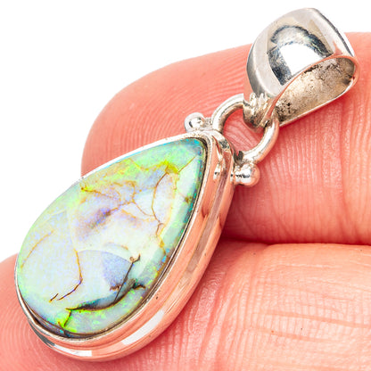 Rare Sterling Opal Pendant 1 1/4" (925 Sterling Silver) P42897