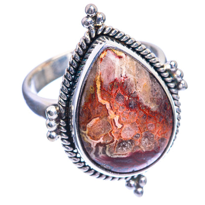 Crazy Lace Agate Ring Size 7.25 (925 Sterling Silver) R142256