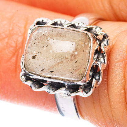 Rare Libyan Desert Glass Ring Size 5 (925 Sterling Silver) R3974
