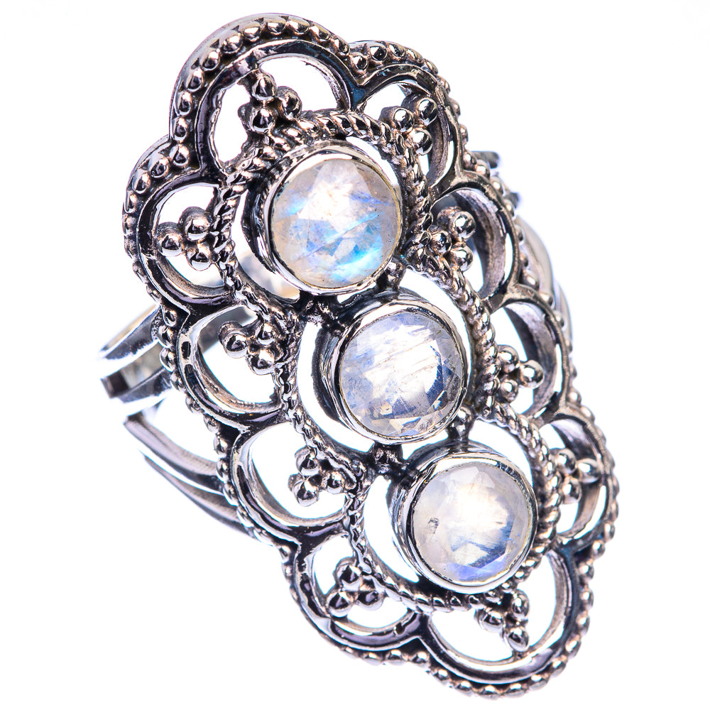 Rainbow Moonstone Ring Size 6 (925 Sterling Silver) RING143235