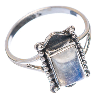 Rainbow Moonstone Dainty Ring Size 8 (925 Sterling Silver) R145912