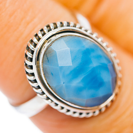 Larimar Ring Size 7 (.925 Sterling Silver)