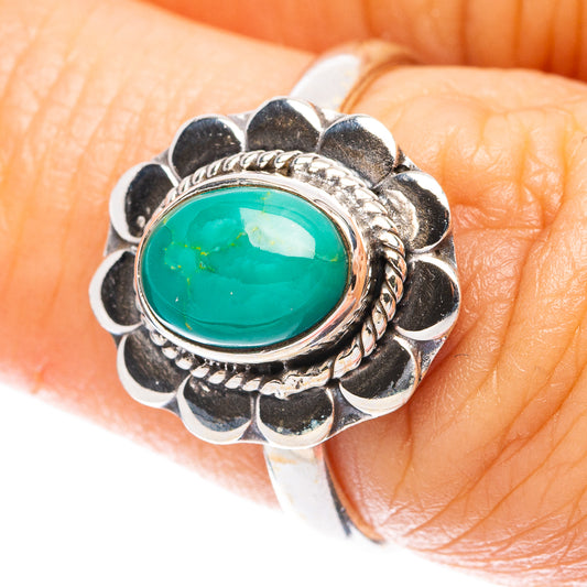 Turquoise Dainty Ring Size 6.5 (925 Sterling Silver) R5722