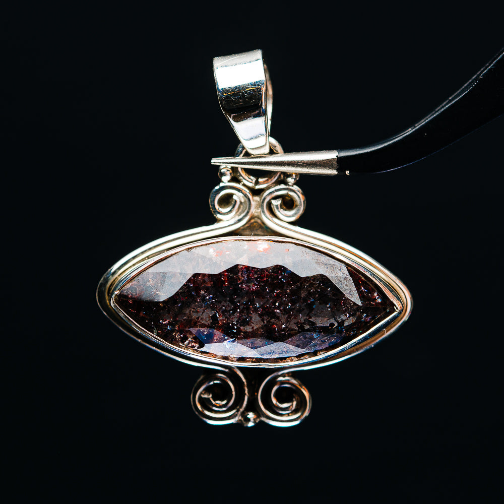 Premium Faceted Lepidocrocite Pendant 1 1/4" (.925 Sterling Silver)