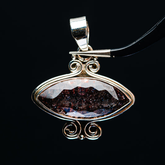 Premium Faceted Lepidocrocite Pendant 1 1/4" (.925 Sterling Silver)