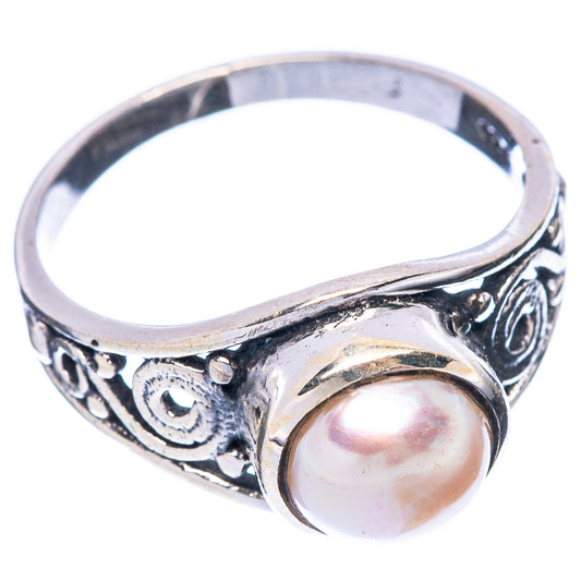 Cultured Pearl 925 Sterling Silver Ring Size 6.5 (925 Sterling Silver) R5375