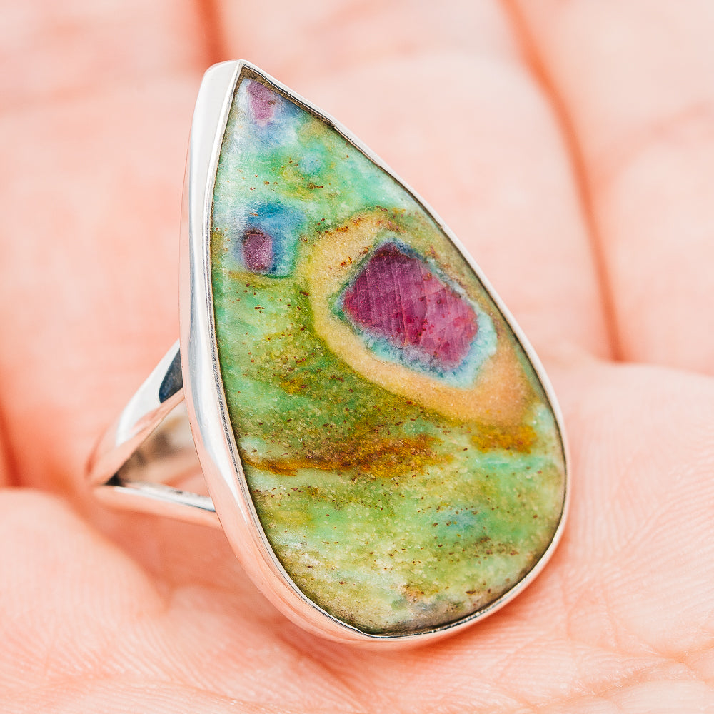 Premium Ruby Fuchsite Ring Size 9.5 (.925 Sterling Silver)