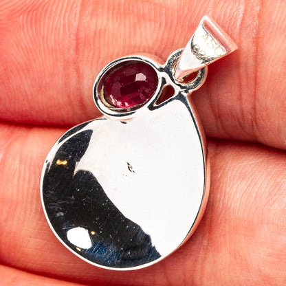 Signature Burmese Ruby Pendant 1 1/8" (.925 Sterling Silver)