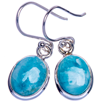 Larimar Earrings 1 1/8" (925 Sterling Silver) E1002