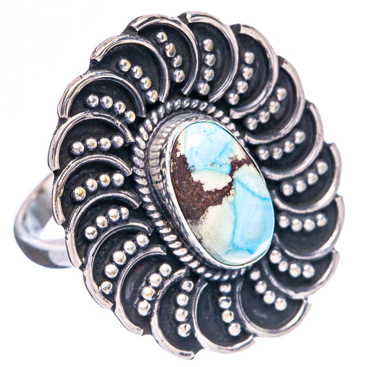 Rare Golden Hills Turquoise Ring Size 7.75 (925 Sterling Silver) R4250
