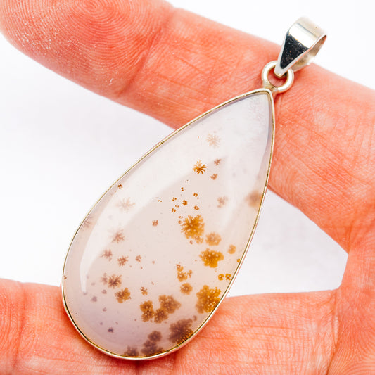 Premium Scenic Agate Pendant 2 1/4" (.925 Sterling Silver)