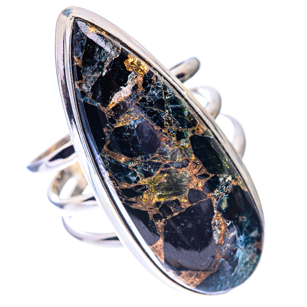 Large Mohave Black Onyx Ring Size 10.75 (925 Sterling Silver) R140638