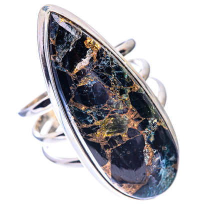 Large Mohave Black Onyx Ring Size 10.75 (925 Sterling Silver) R140638