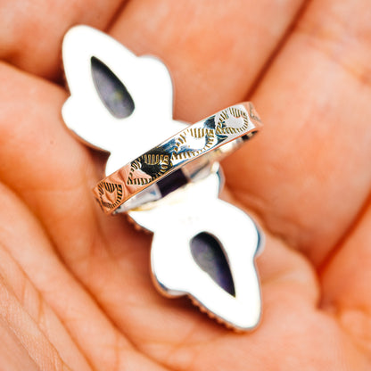 Premium Southwestern Style Sugilite, Amethyst Ring Size 8 (.925 Sterling Silver)